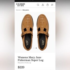 G.H. Bass & Co. Tan Lug Fisherman Loafers Maryjane’s Mary Jane shoes